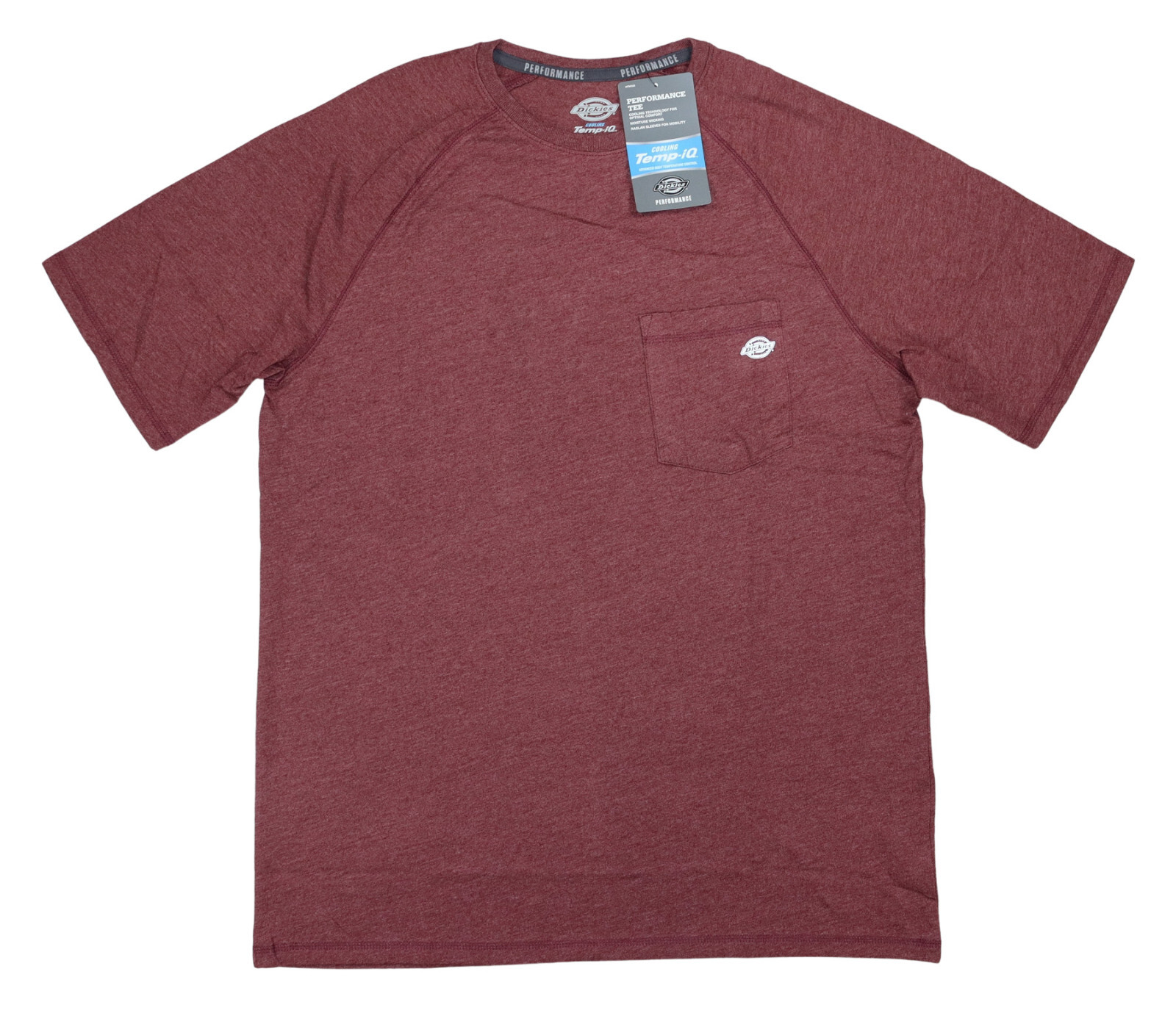 Dickies Short Sleeve Crew Neck Chest Pocket Temp IQ Performance Mens T-Shirt NWT gallery