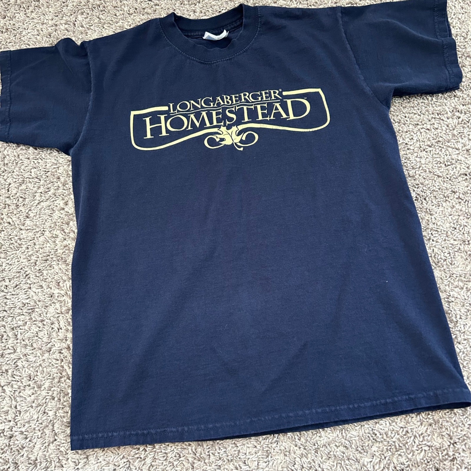 Longaberger Homestead T Shirt Navy Blue Gildan Ultra Cotton Size M gallery