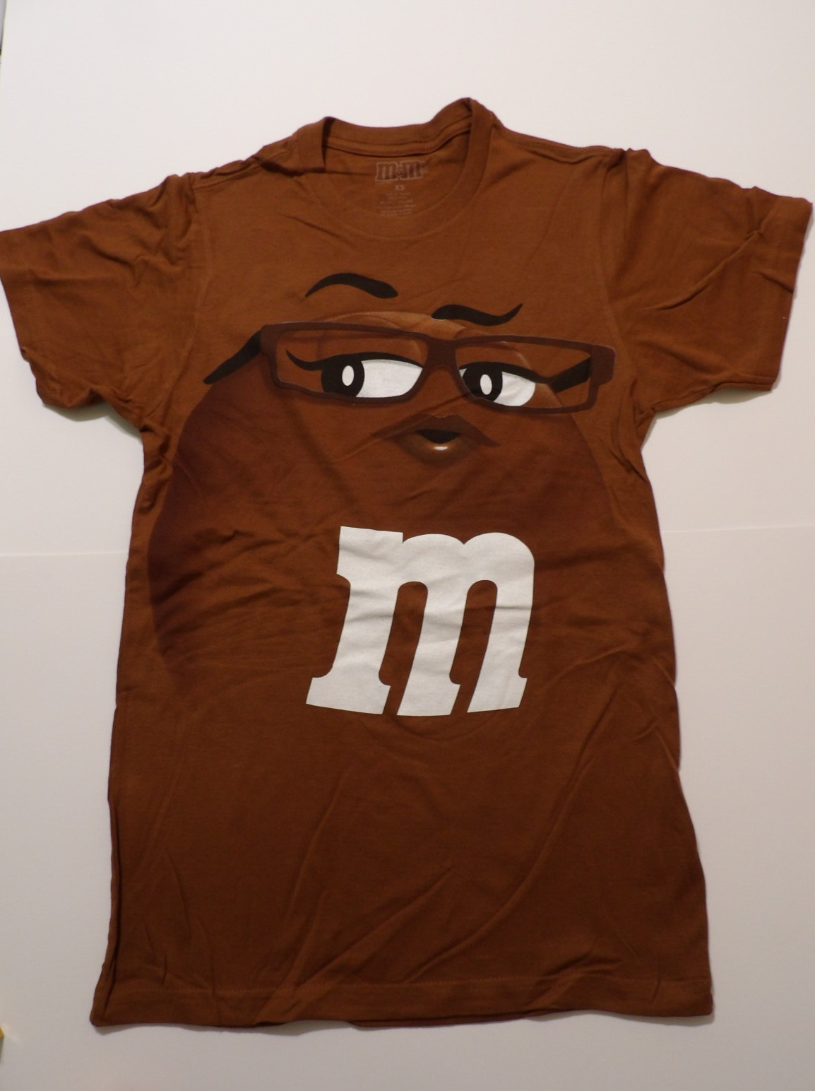 Adult Unisex Brown Xtra Small M&M's Face T-Shirt gallery