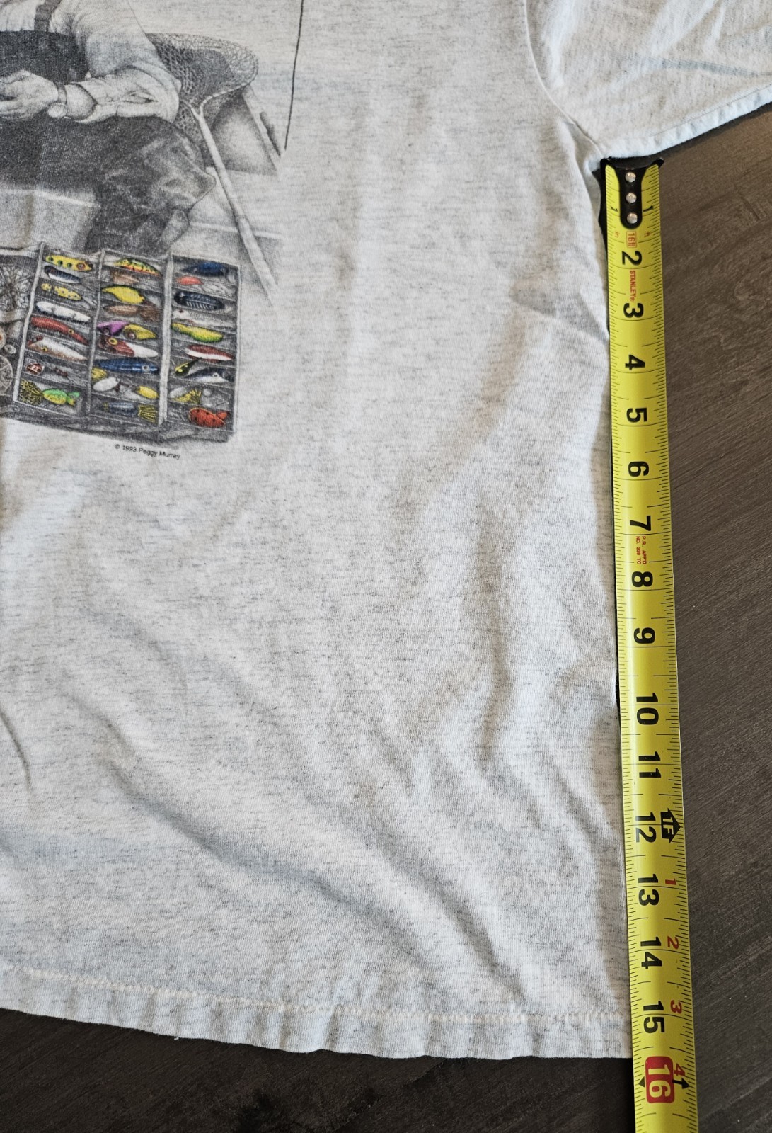 Vintage "So Many Lures So Little Time" Fishing Graphic T Shirt Men's Size L USA gallery