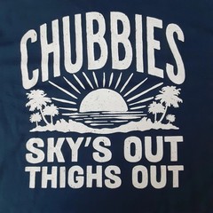 Chubbies Mens Large Navy Blue Short Sleeved T-Shirt Graphic Print New
