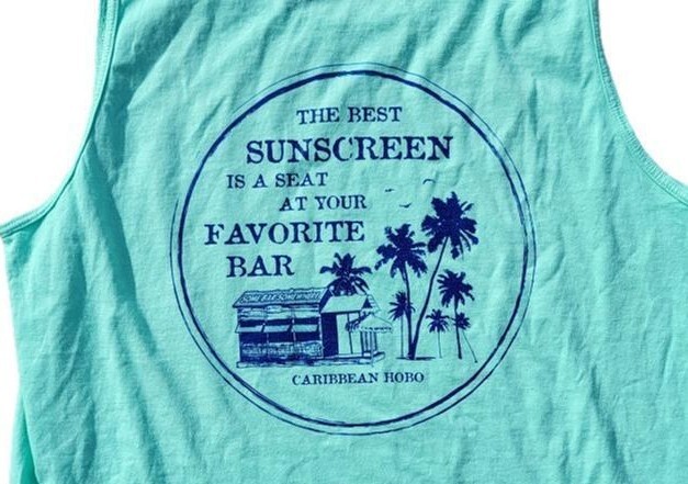 Caribbean Hobo T-shirt Sunscreen Bar Key West Cabo Island rum Tequila beach Tank gallery