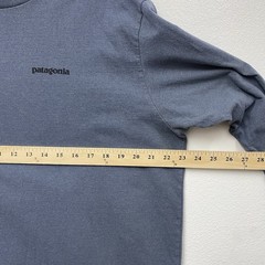 Patagonia Responsibili-Tee Blue Logo Graphic Jersey Crew L/S Tee Men XL