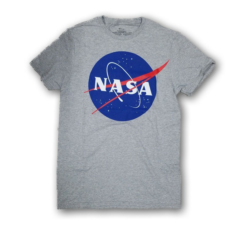 NASA Men’s Heather Gray “NASA” Short Sleeve T-shirt New With Tags