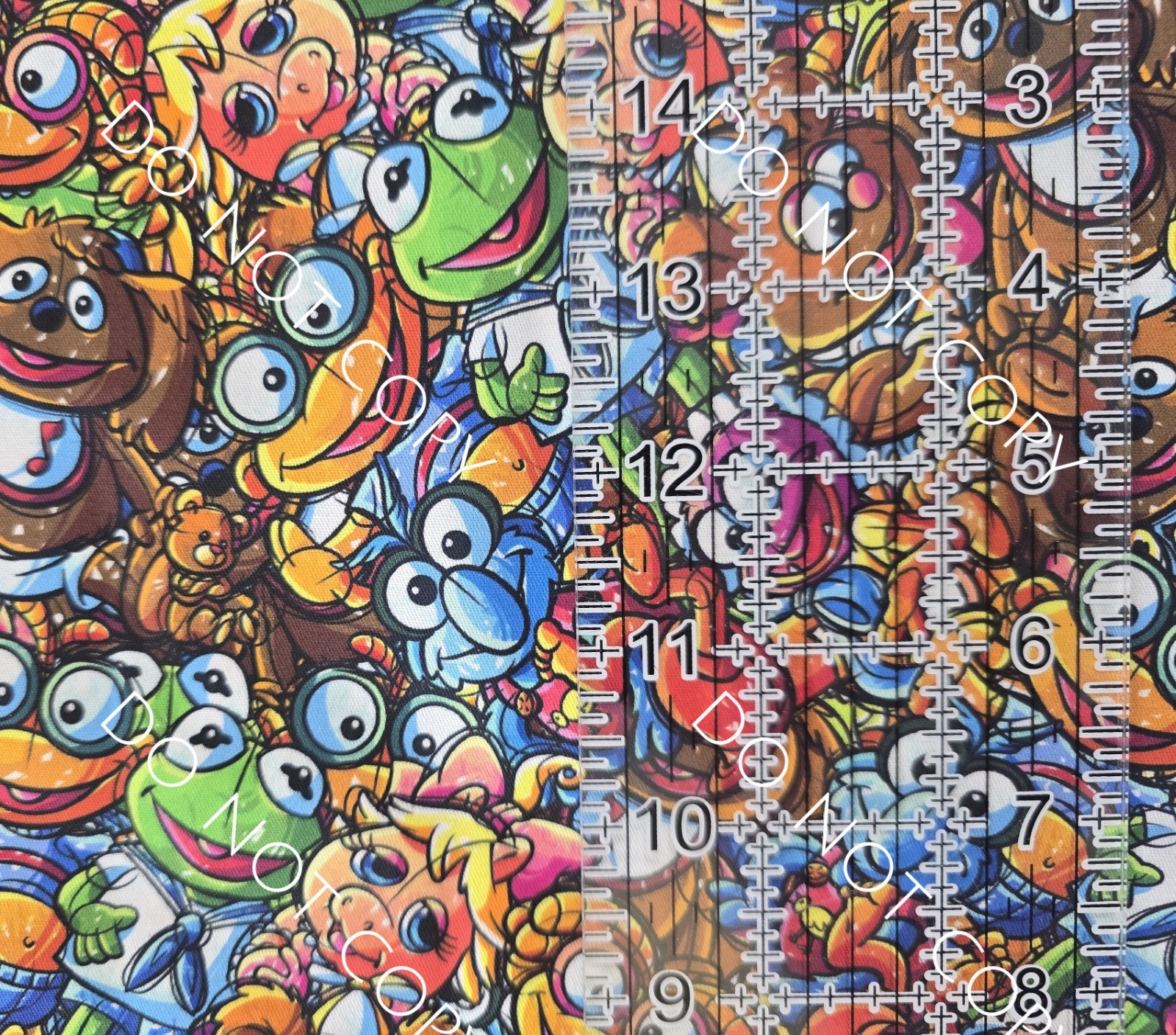 Custom 100% Cotton Woven Fabric Muppet Babies Tv Show by the 1/4 Yard 9×56