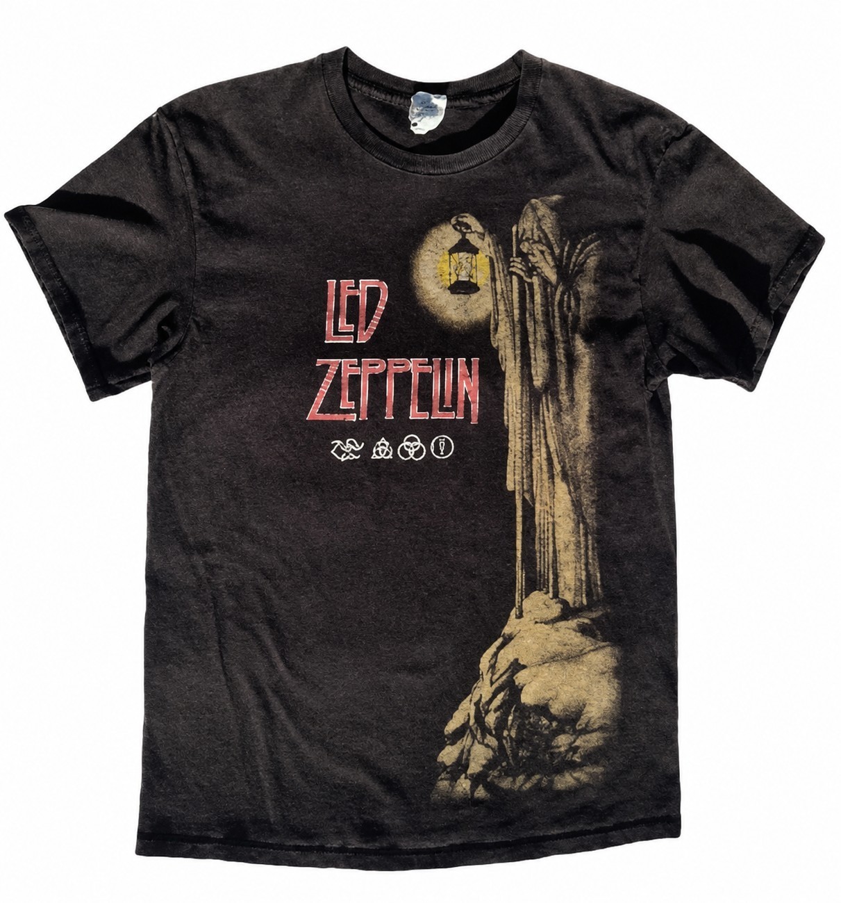 Vintage Led Zeppelin Black Shirt Tee Delta Pro Weight Graphic Rock Tour Size M gallery