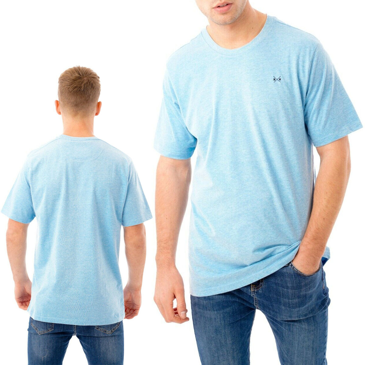 Mens T-shirt Short Sleeve Shirt Crew Neck Plain Casual Top Tee Size S-XXL gallery