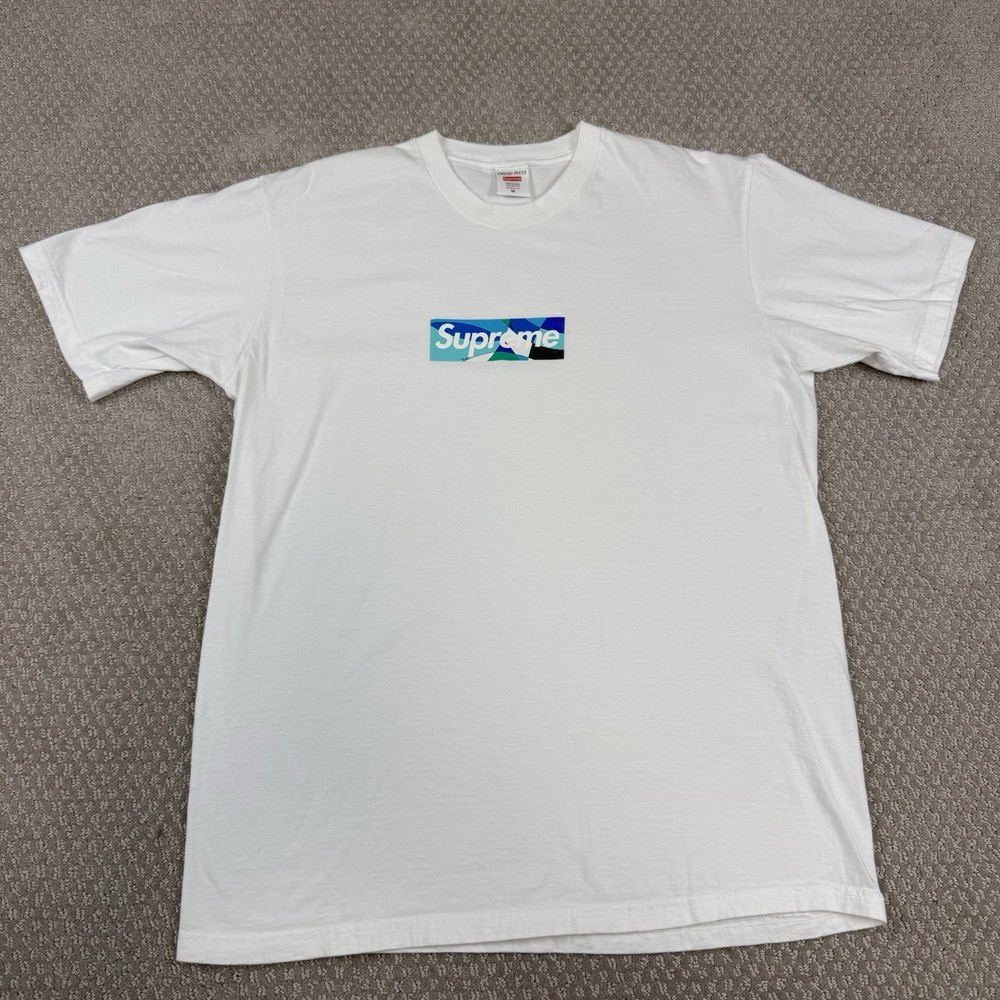 Supreme x Emilio Pucci Box Logo Tee “White Blue” T-shirt BOGO SS21 Size M