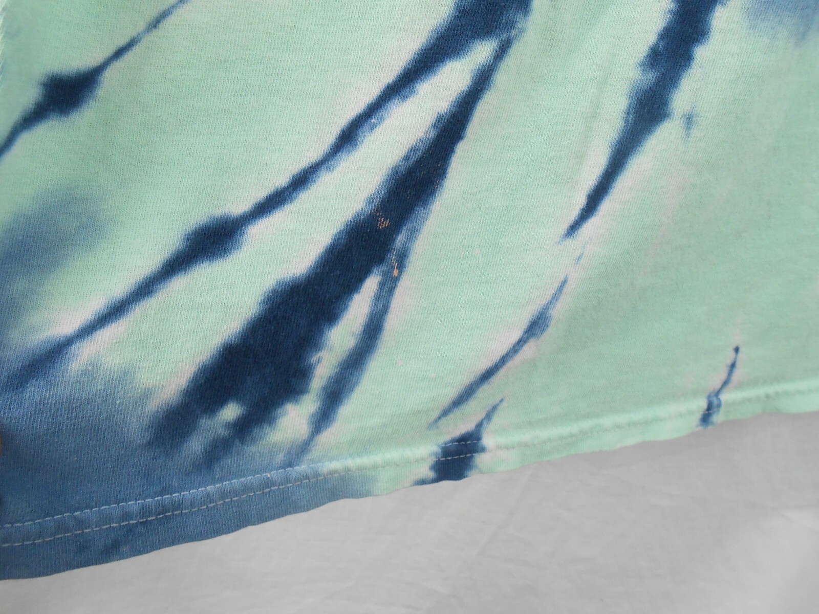 West Virginia State Souvenir Adult L Tie Dye Blue Green Logo T-Shirt Gildan gallery