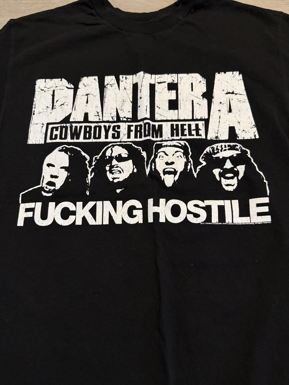 Rare Y2K PANTERA Cowboys From Hell F**cking Hostile Band T-Shirt 2013 Sz XS / S gallery