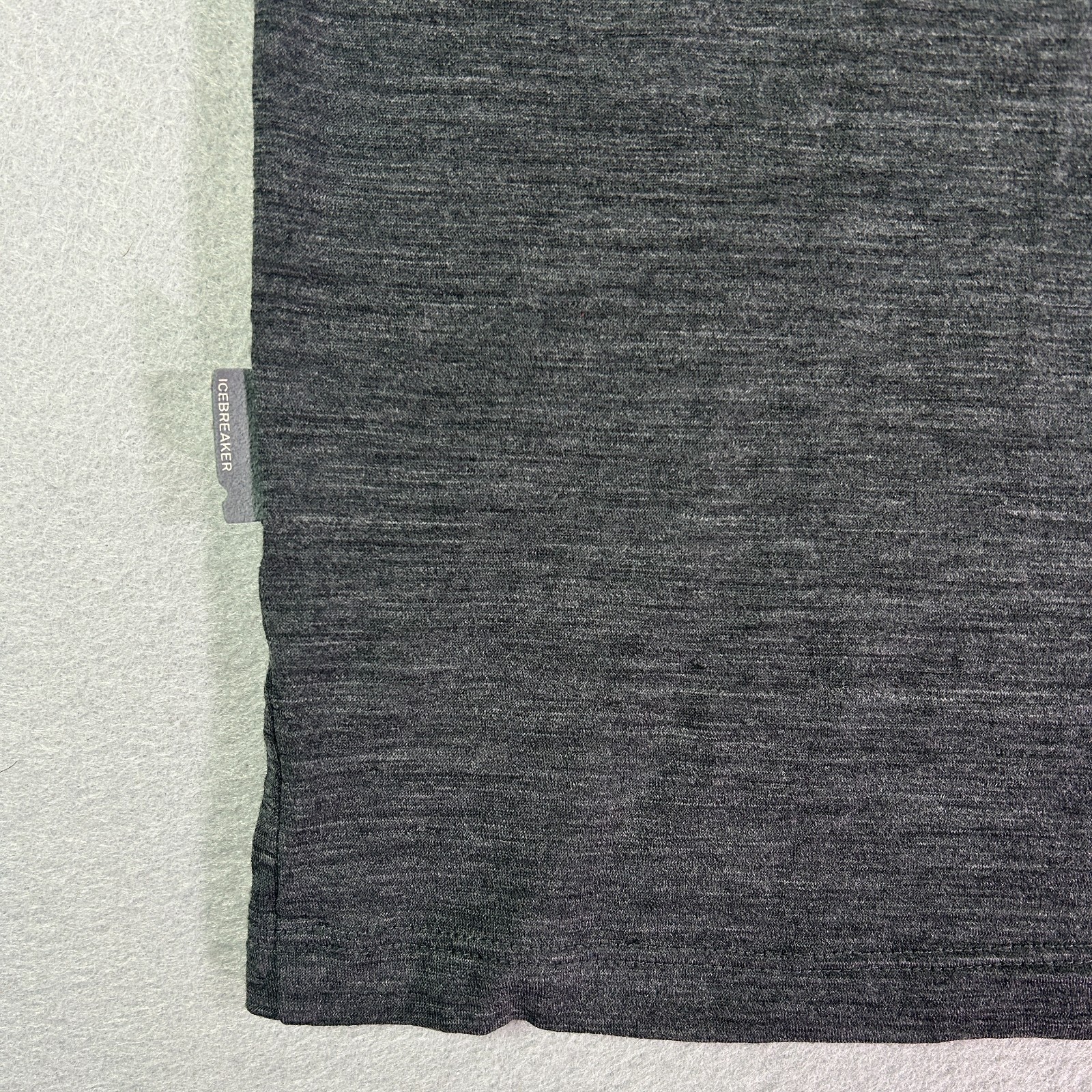 Icebreaker Merino Wool Blend T-shirt Men's Medium Grey Short Sleeve Crew Graphic gallery