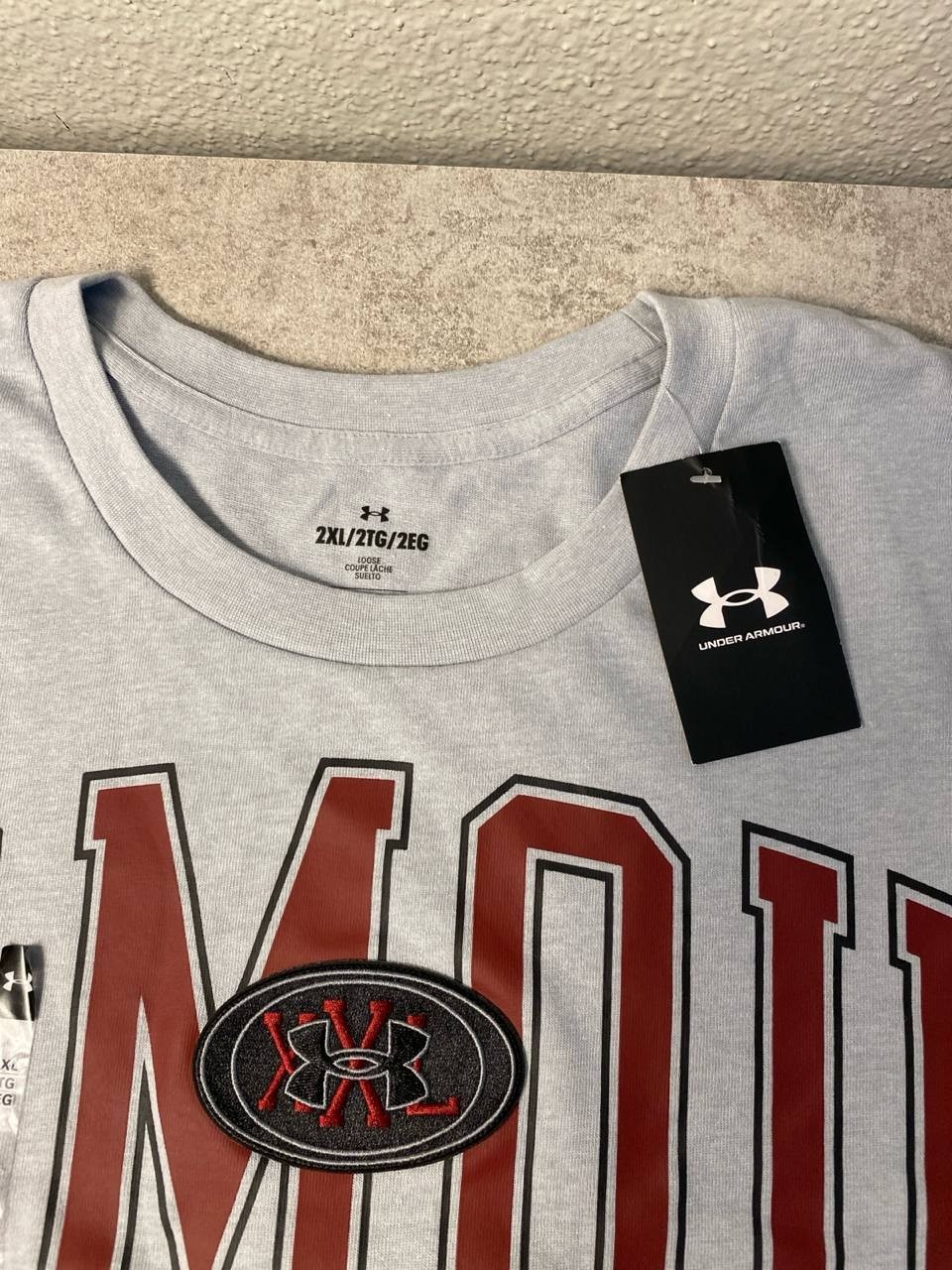 Under Armour Men’s ARMOUR Graphic T-Shirt Gray 2XL XXL New With Tags NWT gallery