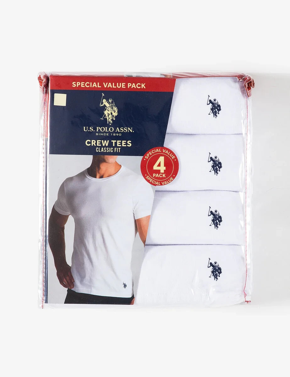 U.S.POLO ASSN.® Men's 4 Pack CREW-NECK TEES “ Classic Fit ” gallery