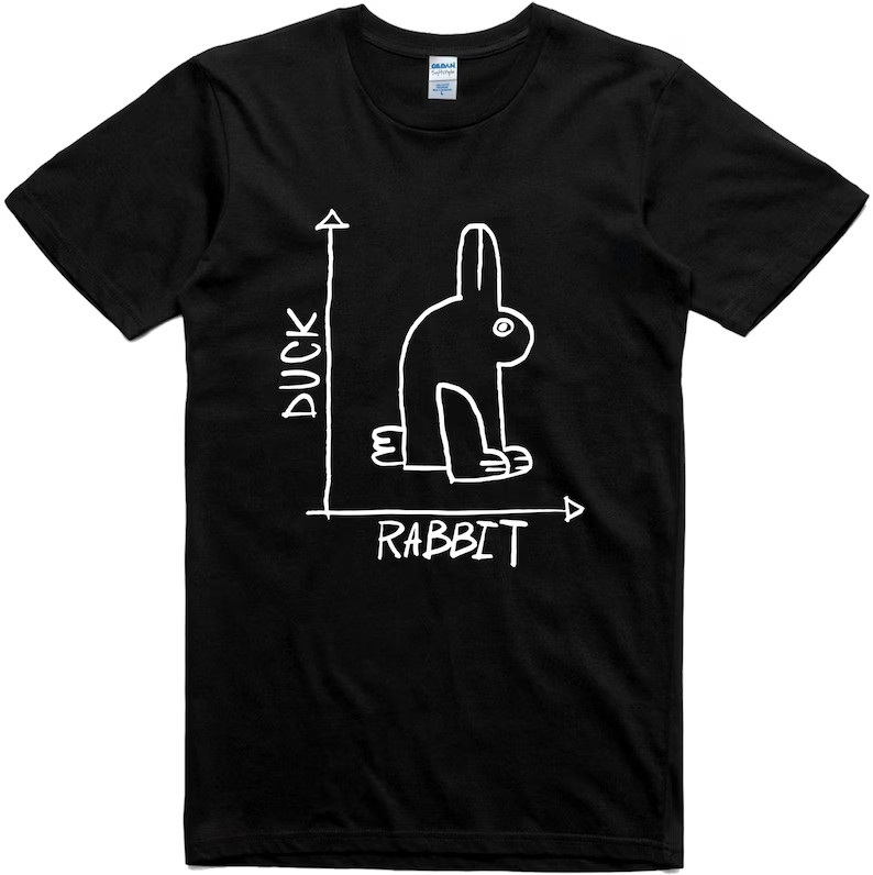 Funny Rabbit Duck Shirt, Novelty Graphic Cotton Tee gallery
