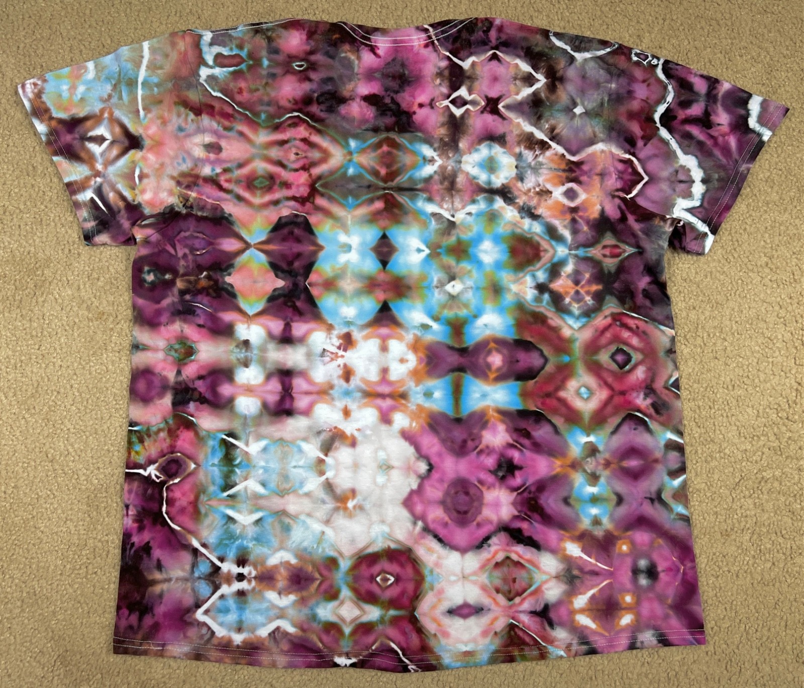 Handmade Ice Tie Dye T-Shirt XL Mens Womens Soft Cotton Glitch gallery