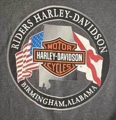 Harley Davidson Men’s Large Sleeveless Shirt Flag Birmingham Al