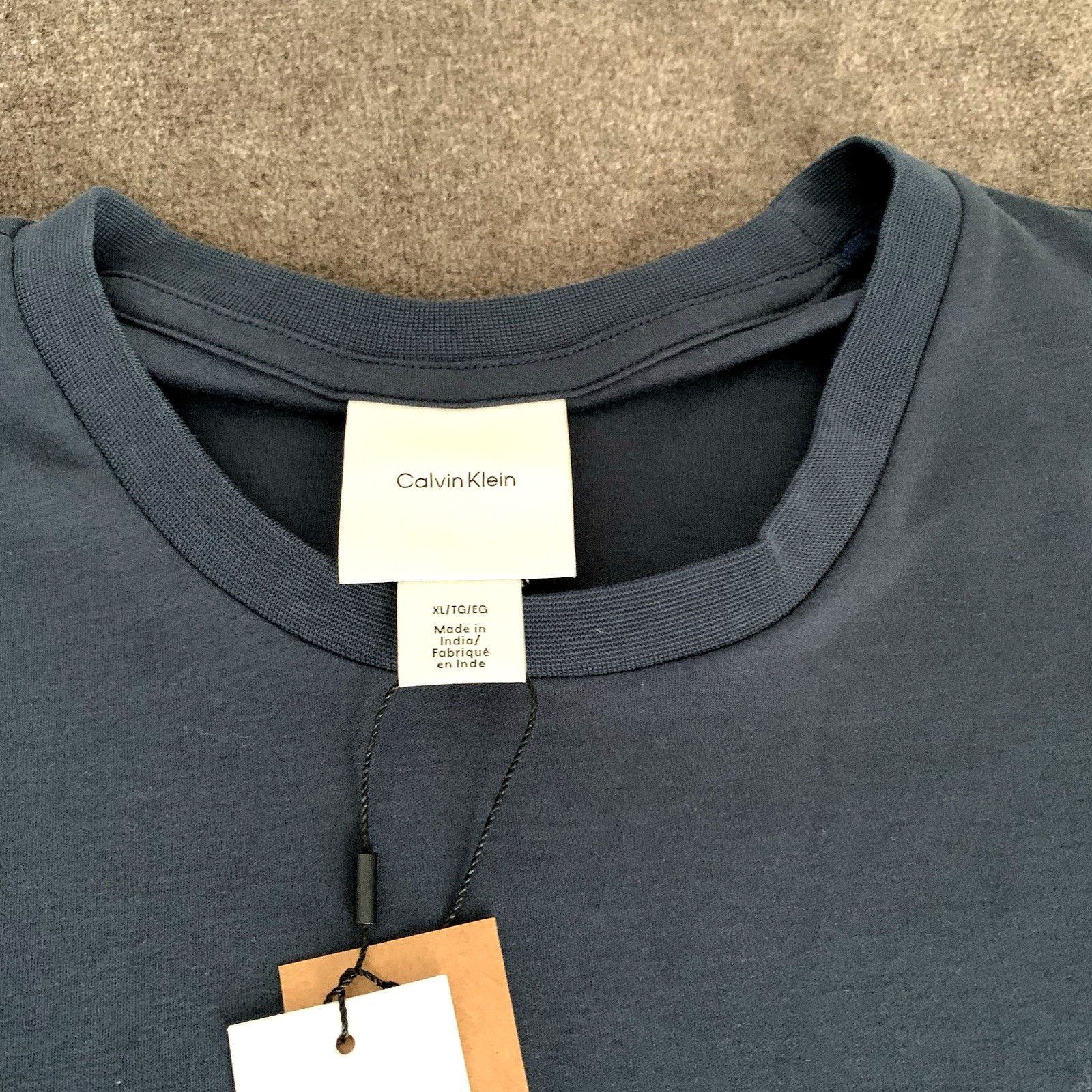 Calvin Klein Mens XL Short-Sleeve Supima Cotton Soft Interlock T-Shirt Ink Blue gallery