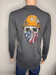 Ariat Rebar T-Shirt Mens Gray Long Sleeve Graphic Workwear Utra breathable