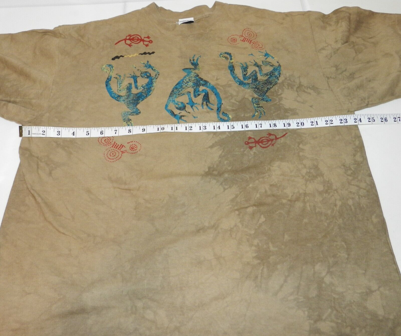 VINTAGE ANDREA BRAGG DESIGNS T-SHIRT LIZARD BROWN SIZE XL gallery