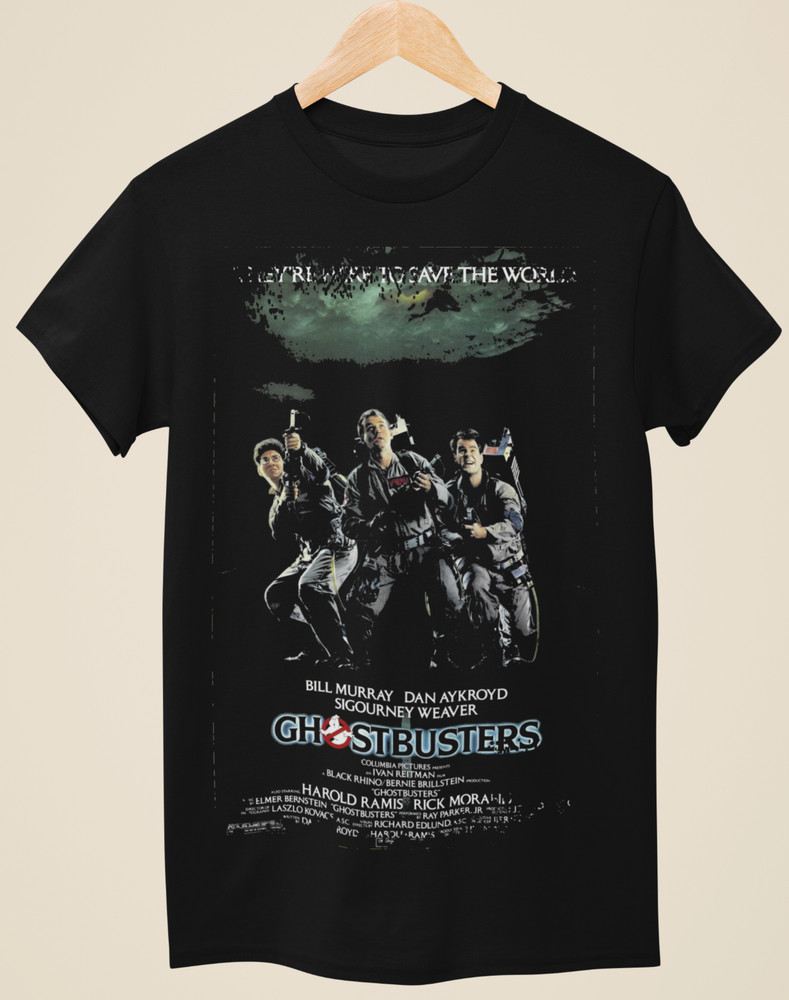 Ghostbusters – Movie Poster Inspired Unisex Black T-Shirt