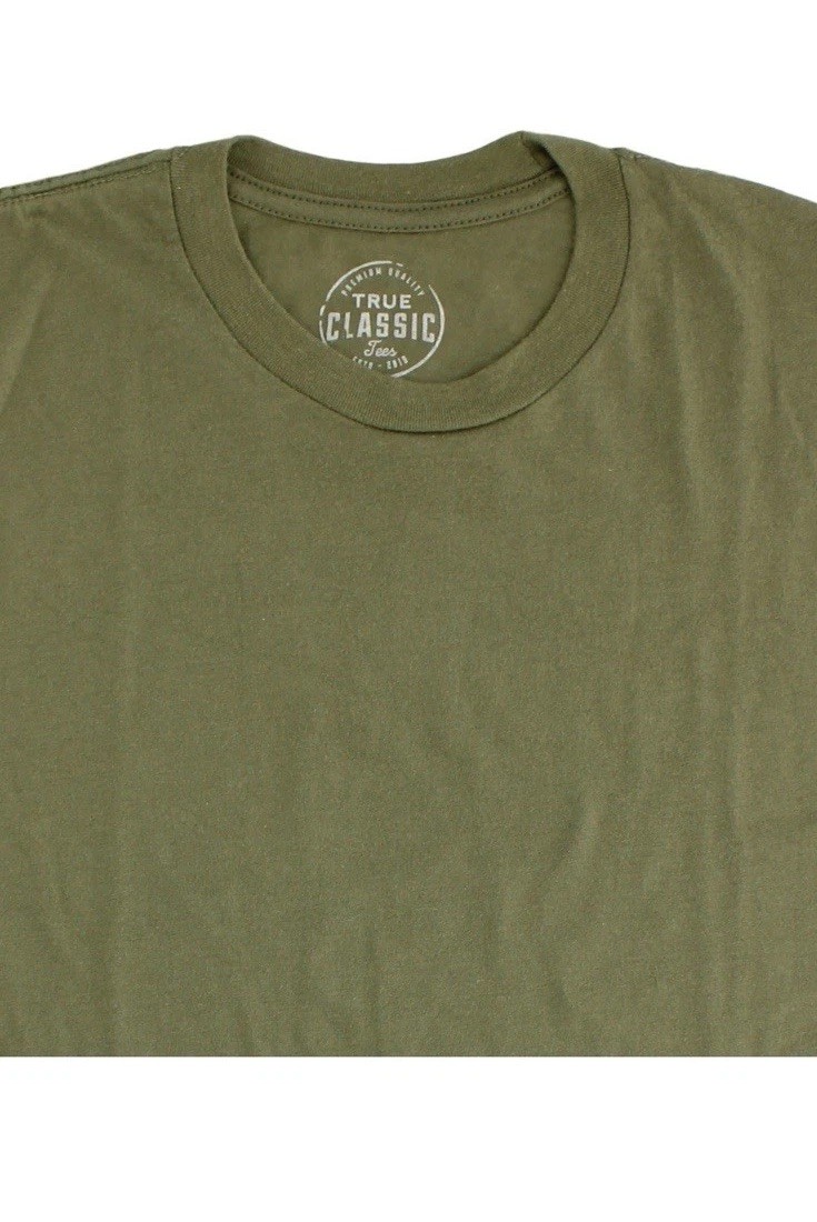 TRUE CLASSIC Men's Green 2XL TShirt Cotton Blend Short Sleeve NWOT gallery