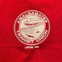 Vintage Y2K Amalgamated Transit Union Local 998 75th Anniversary T-Shirt Size XL