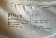 Pact Muscle Cool Stretch Tank White Organic Cotton Sustainable Size M Men’s