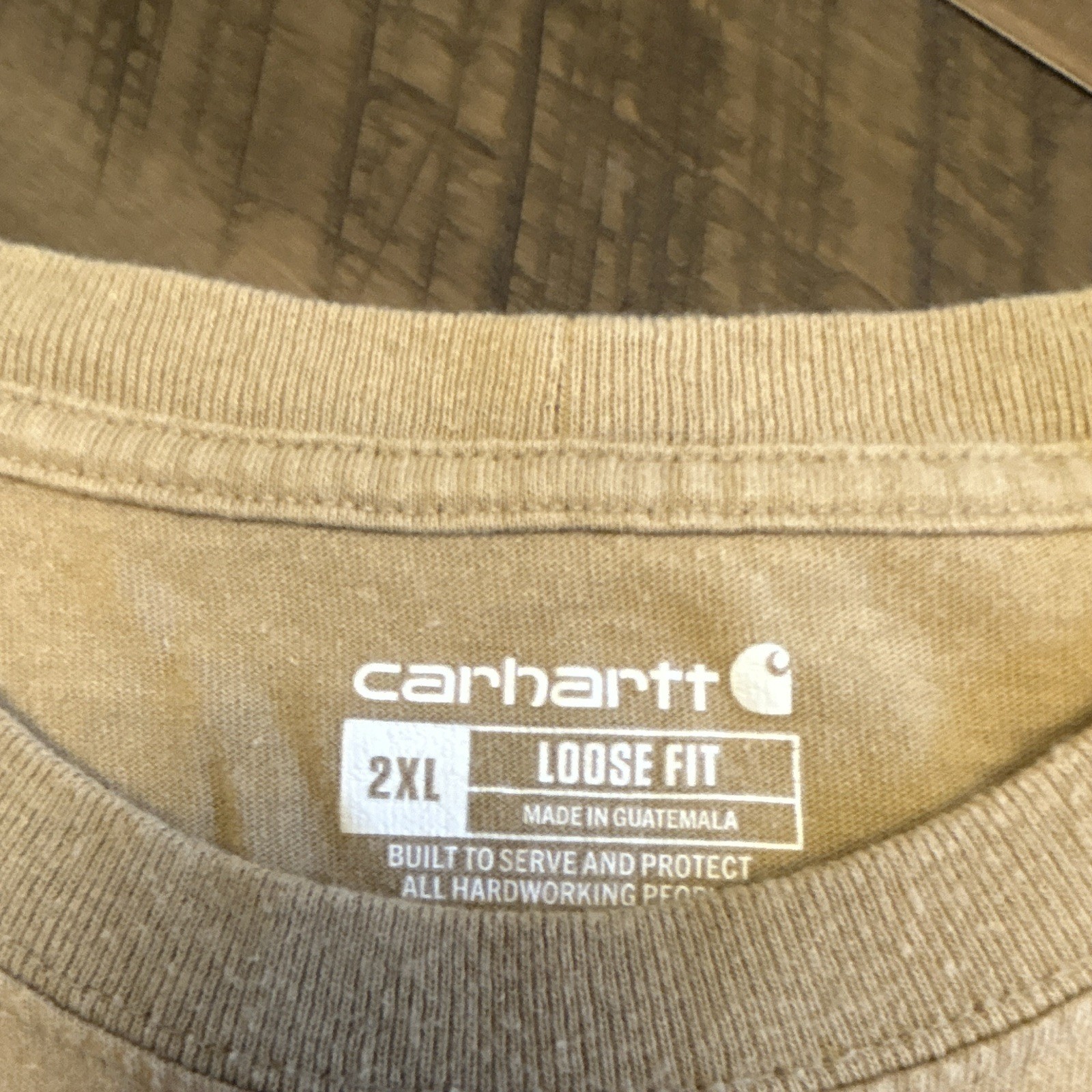 Carhartt Men's 2XL Loose Fit Beige Graphic Print Logo Tee Short Sleeve Camo gallery