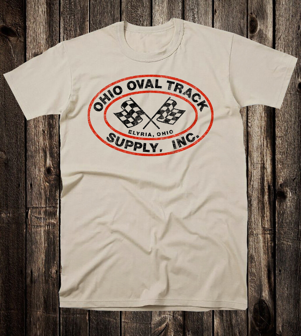 Mens Retro Hot Rod Tee T Shirt Drag Race Racing Speed Shop Ohio Oval Track gallery