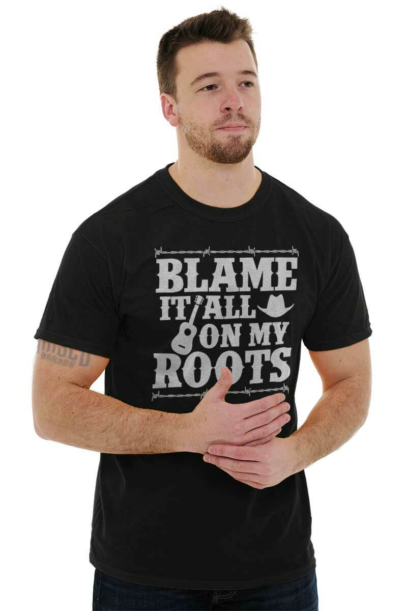 Southern Country Blame It All On My Boots Womens or Mens Crewneck T Shirt Tee gallery