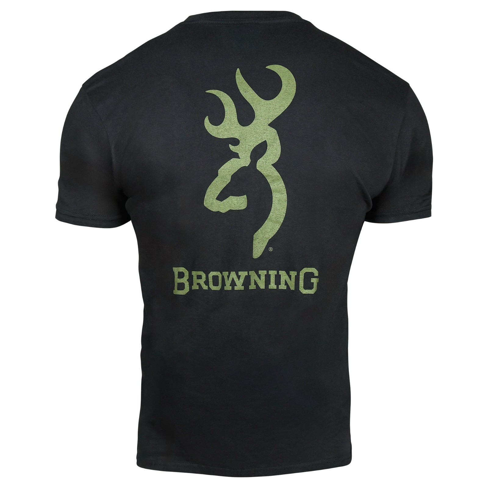 Browning Signature Buckmark T-Shirt (L)- Black/OD Green gallery