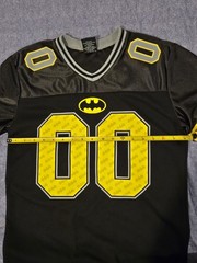 Batman DC Comics 00 Graphic Print Jersey V-Neck T-Shirt Mens S Black/Yellow