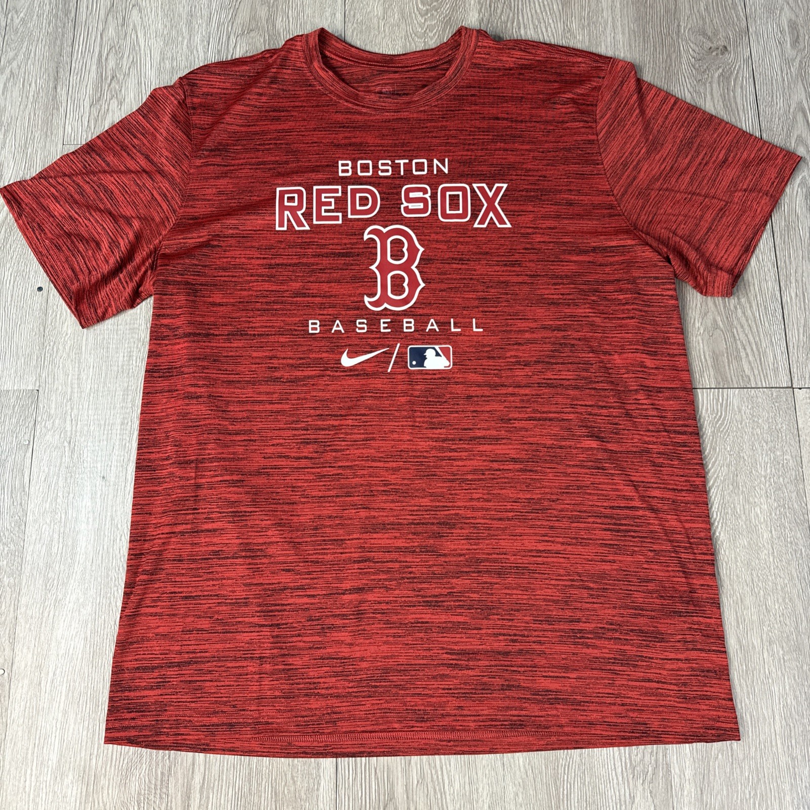 Nike Boston Red Sox Baseball Dri-FIT T-Shirt Mens XL Red Space Dye MLB Athletic gallery