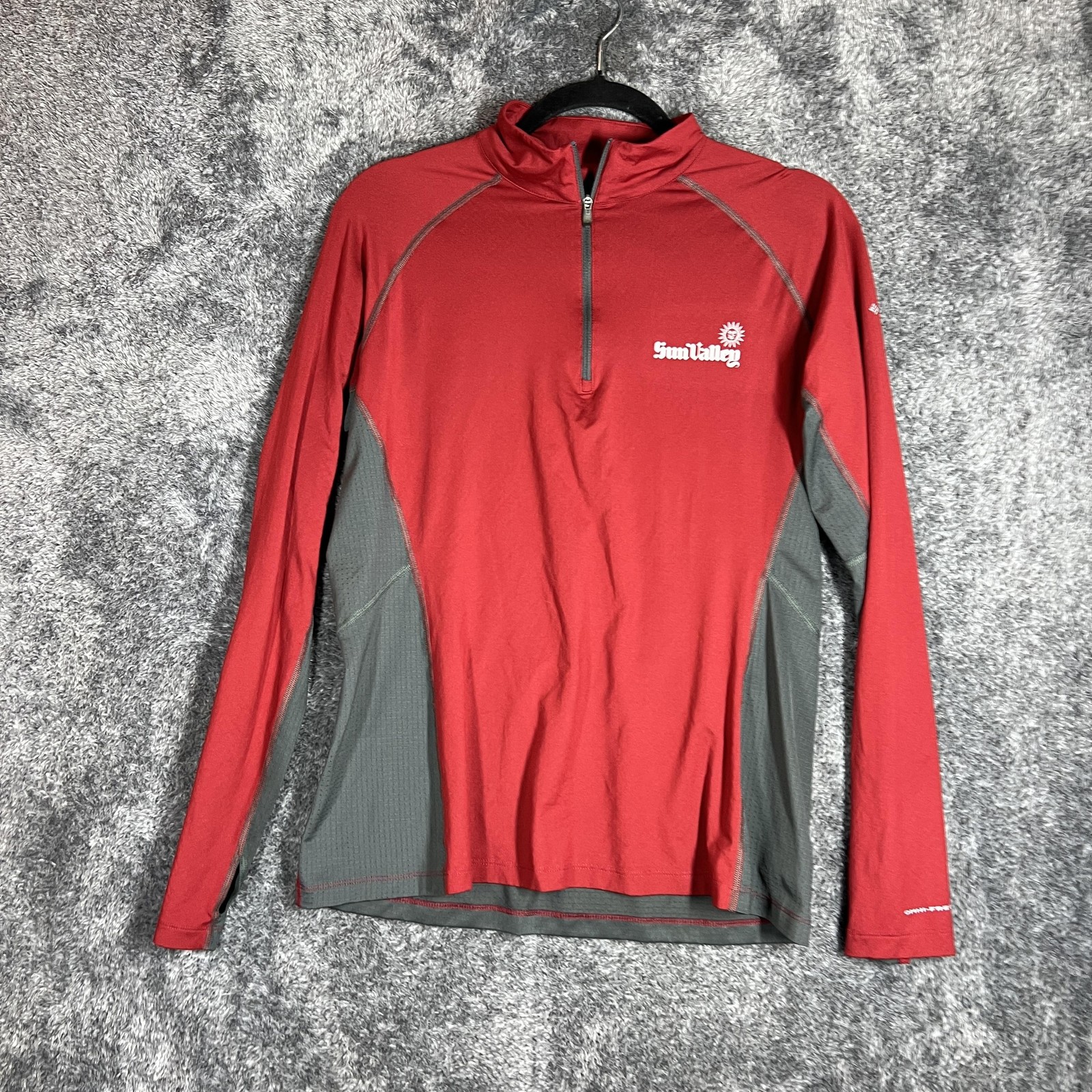 Columbia Sweatshirt Mens L Red 1/4 Zip Omni-Freeze Lightweight Pullover gallery