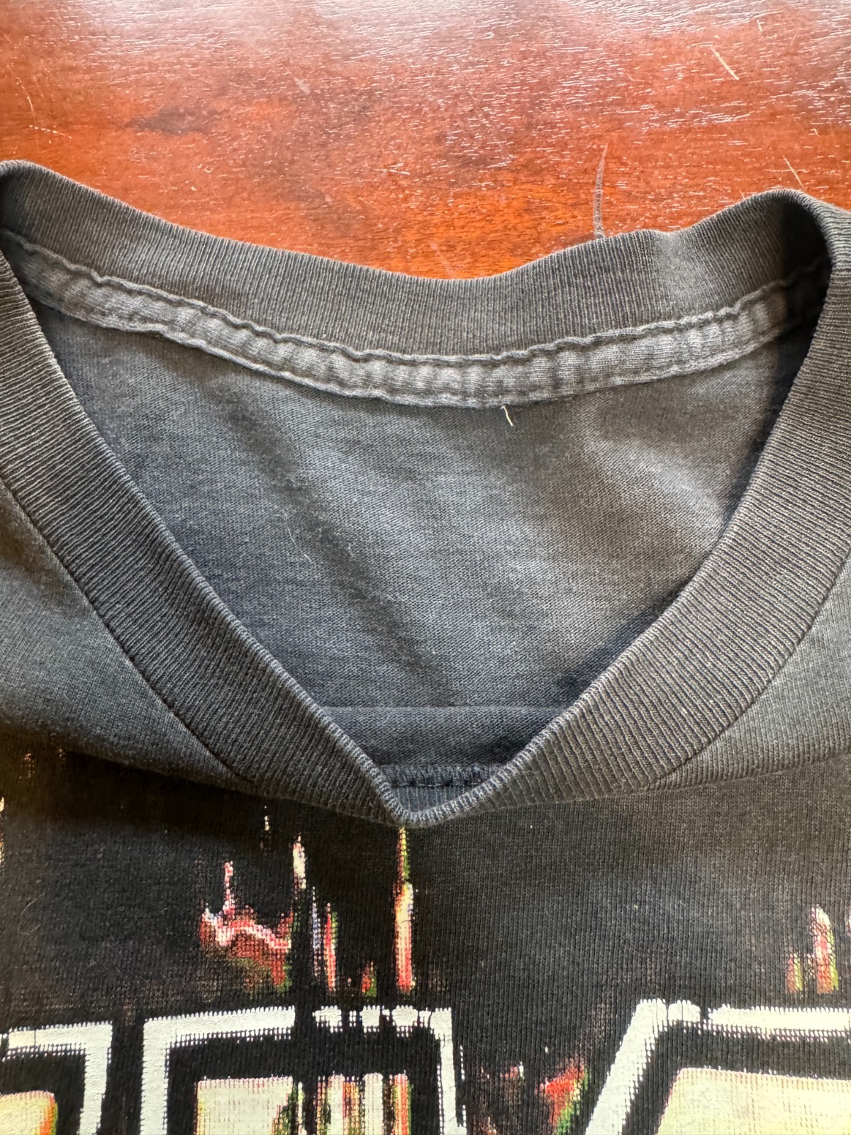 KISS BAND SHIRT 23x31.5 (XL) PSYCHO SMOKE AND MIRRORS-RARE BOOT FIND-CUT TAG-AOP gallery
