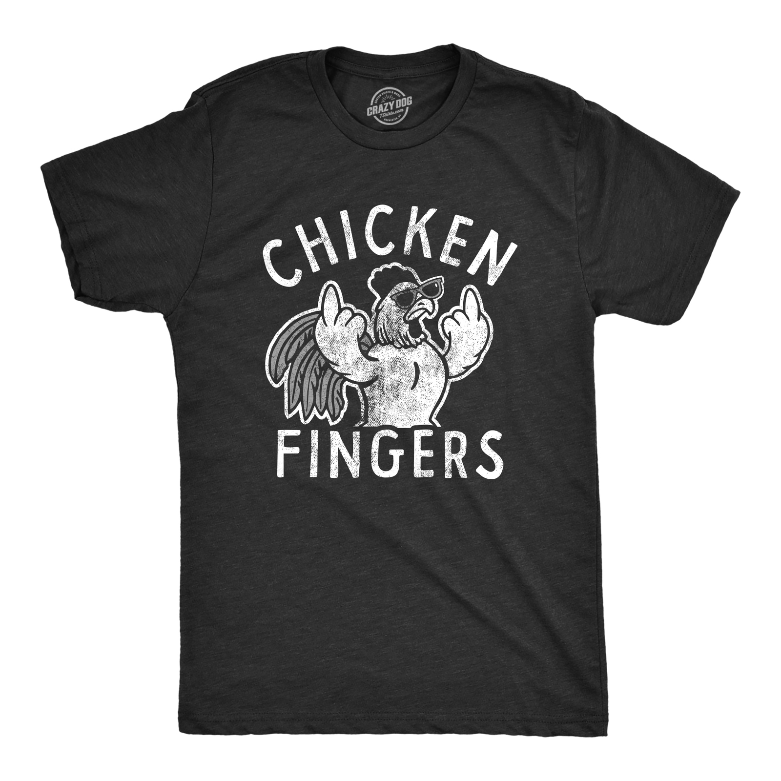 Mens Chicken Fingers T Shirt Funny Sarcastic Offensive Middle Finger Tee For gallery