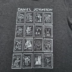 Daniel Johnston Shirt Mens Medium Black Double Sided Cassette Grid Album Art Tee