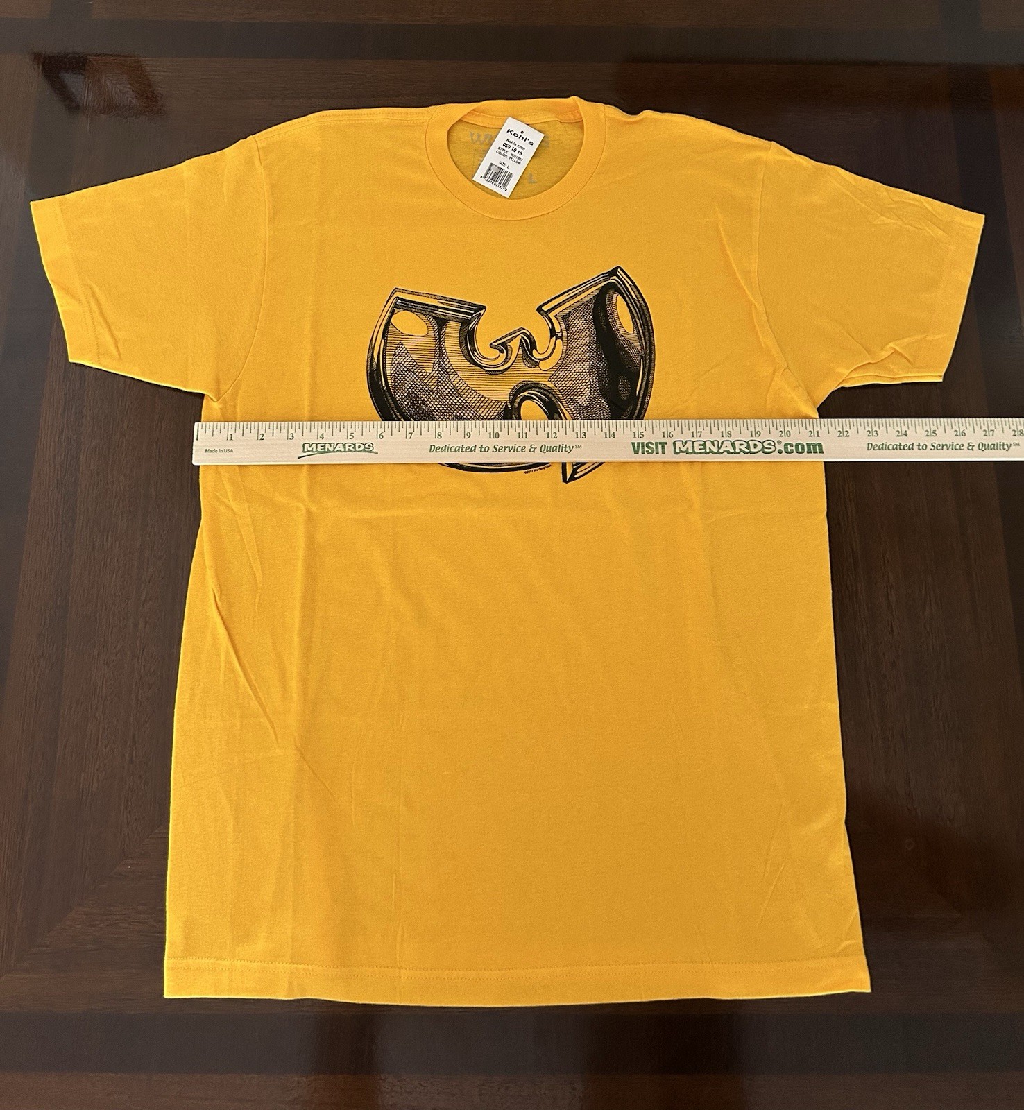 Wu-Tang Clan T-Shirt Graphic Print Rap Tee Yellow Adult Size Large gallery