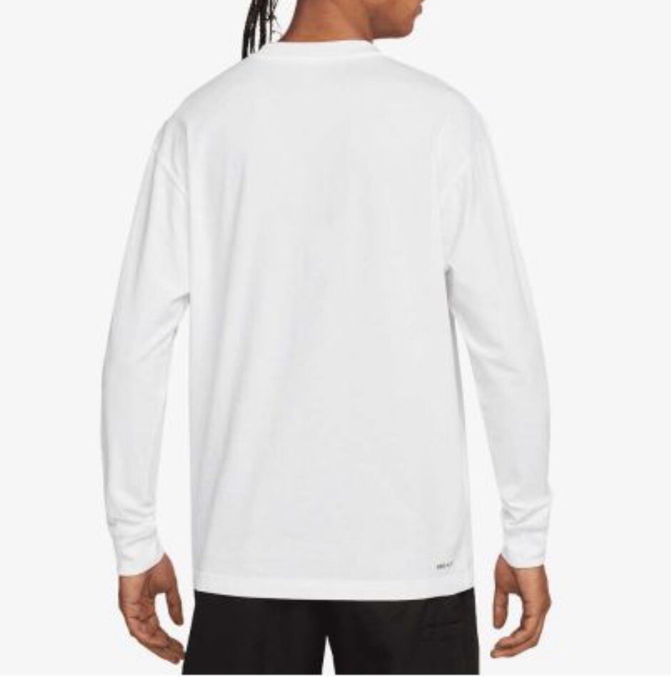 Jordan Sport Men's White Logo Ribbed Cuffs Long Sleeve T-Shirt Size L Brand New gallery