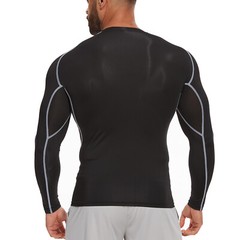 Mens Compression Shirts Long Sleeve Workout Baselayer Quick Dry Athletic Sports