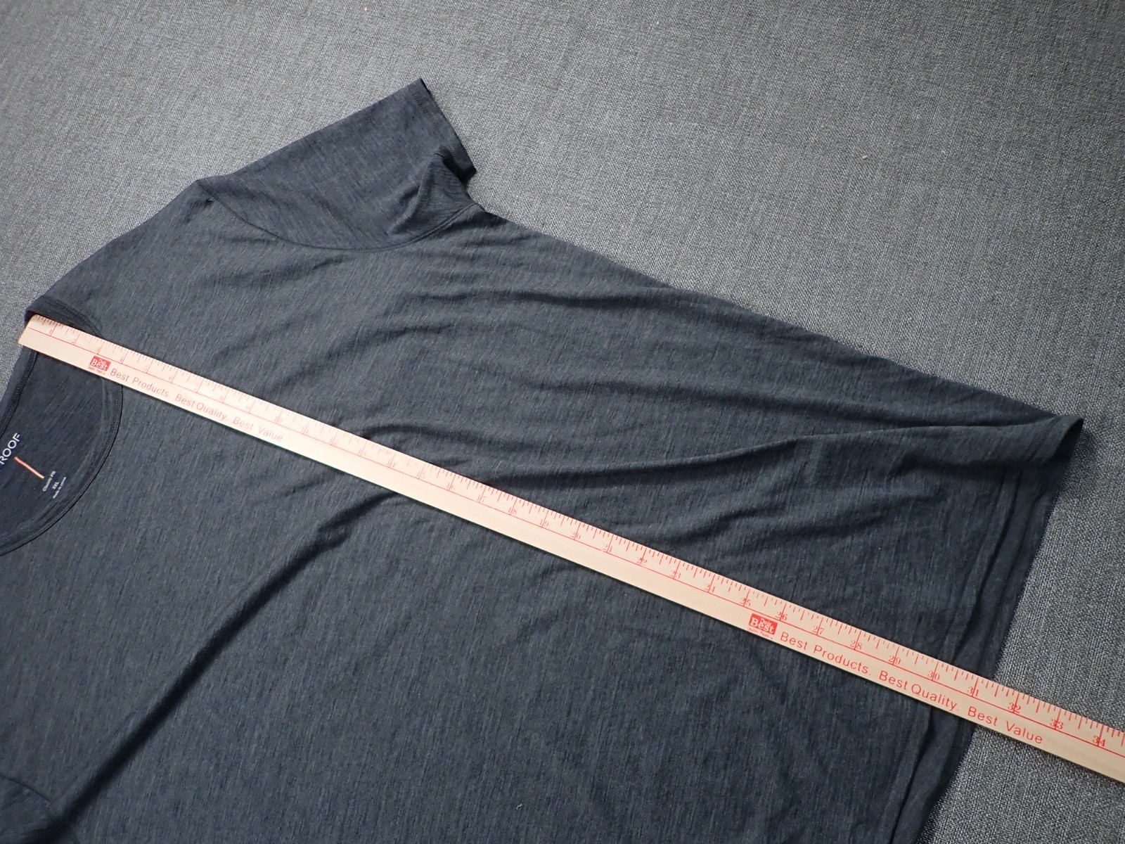Huckberry Proof Merino Wool Stretch Crew Neck T Shirt Mens 3XL Gray Short Sleeve gallery