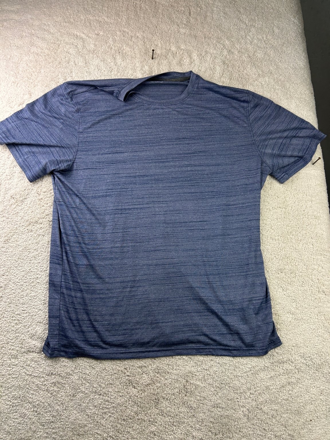 bcg Men’s T-Shirt XL Blue Heather Polyester Crew Neck