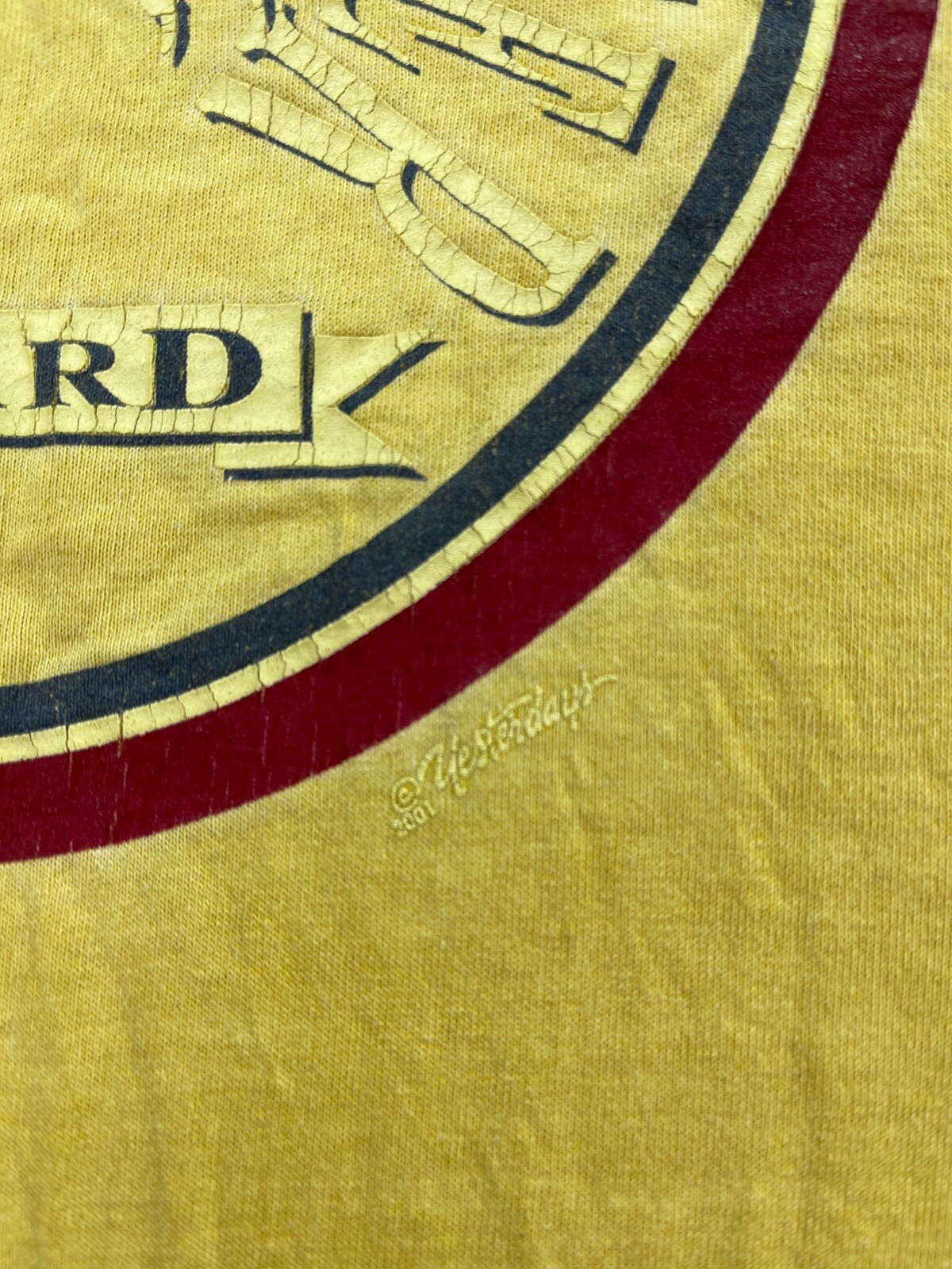 VINTAGE Yellow Seward Alaska Sea Life Center 2001 Crab Shirt Baggy Small gallery