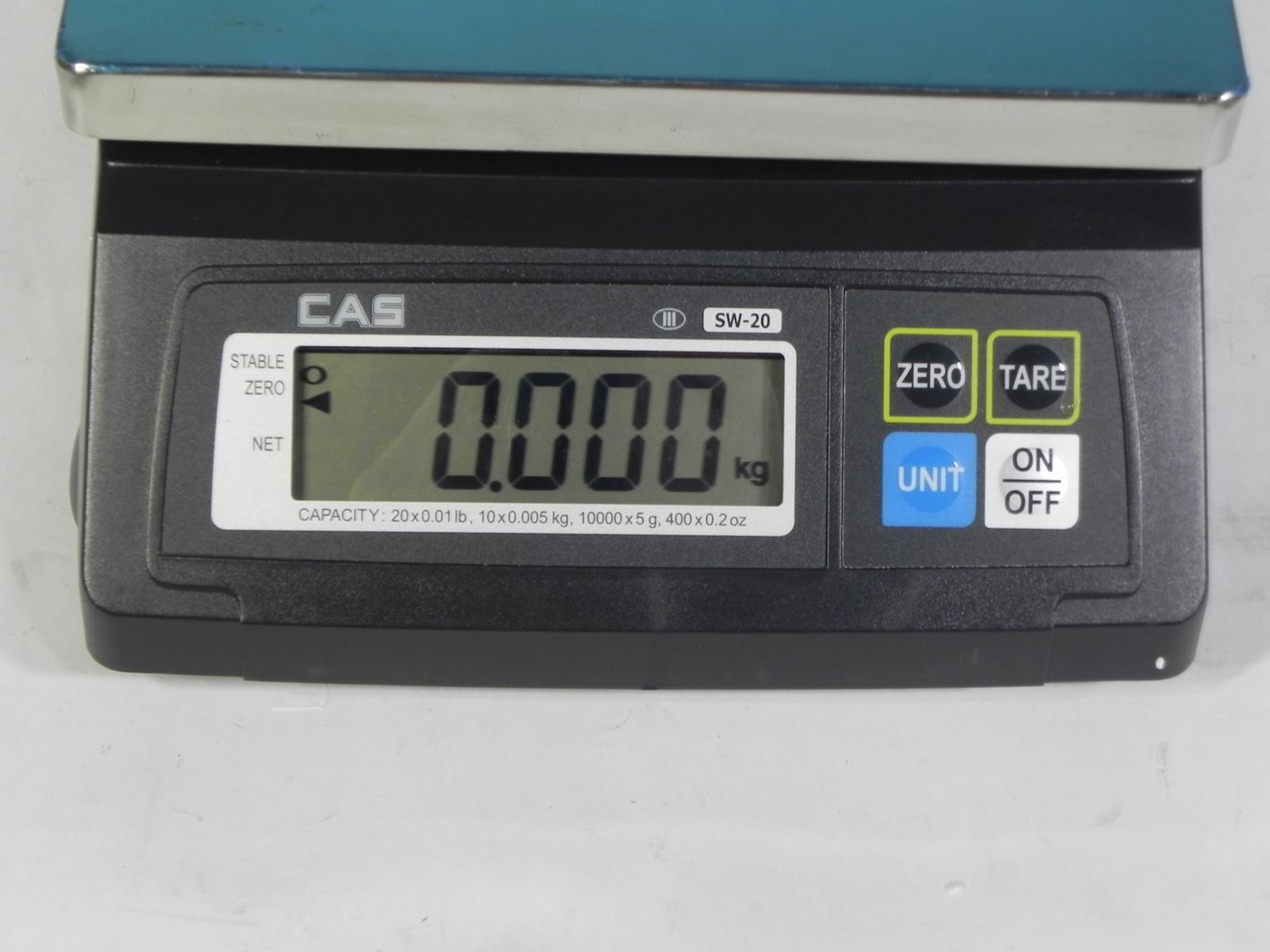 CAS SW-20RS Dual Interface POS Scale 20lb Capacity Retail / Restaurant