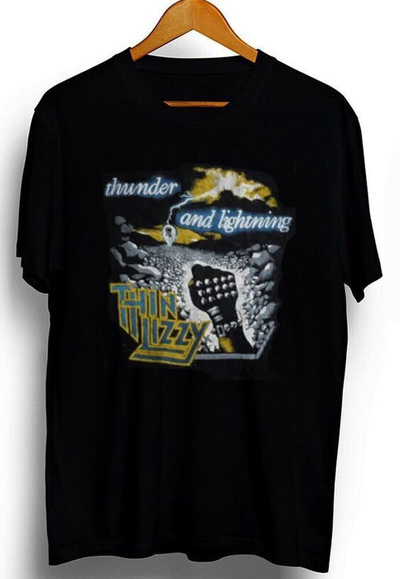 THIN LIZZY Thunder & Lightning UK tour shirt – 1983, remake shirt TE7617