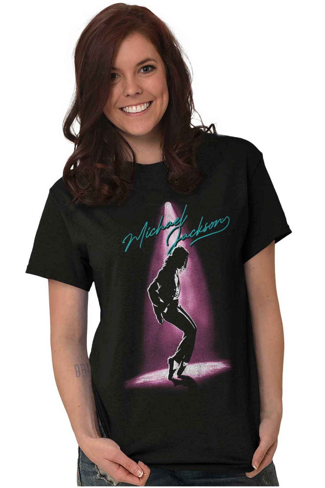 Michael Jackson Toe Stand Spotlight Dance Womens or Mens Crewneck T Shirt Tee gallery