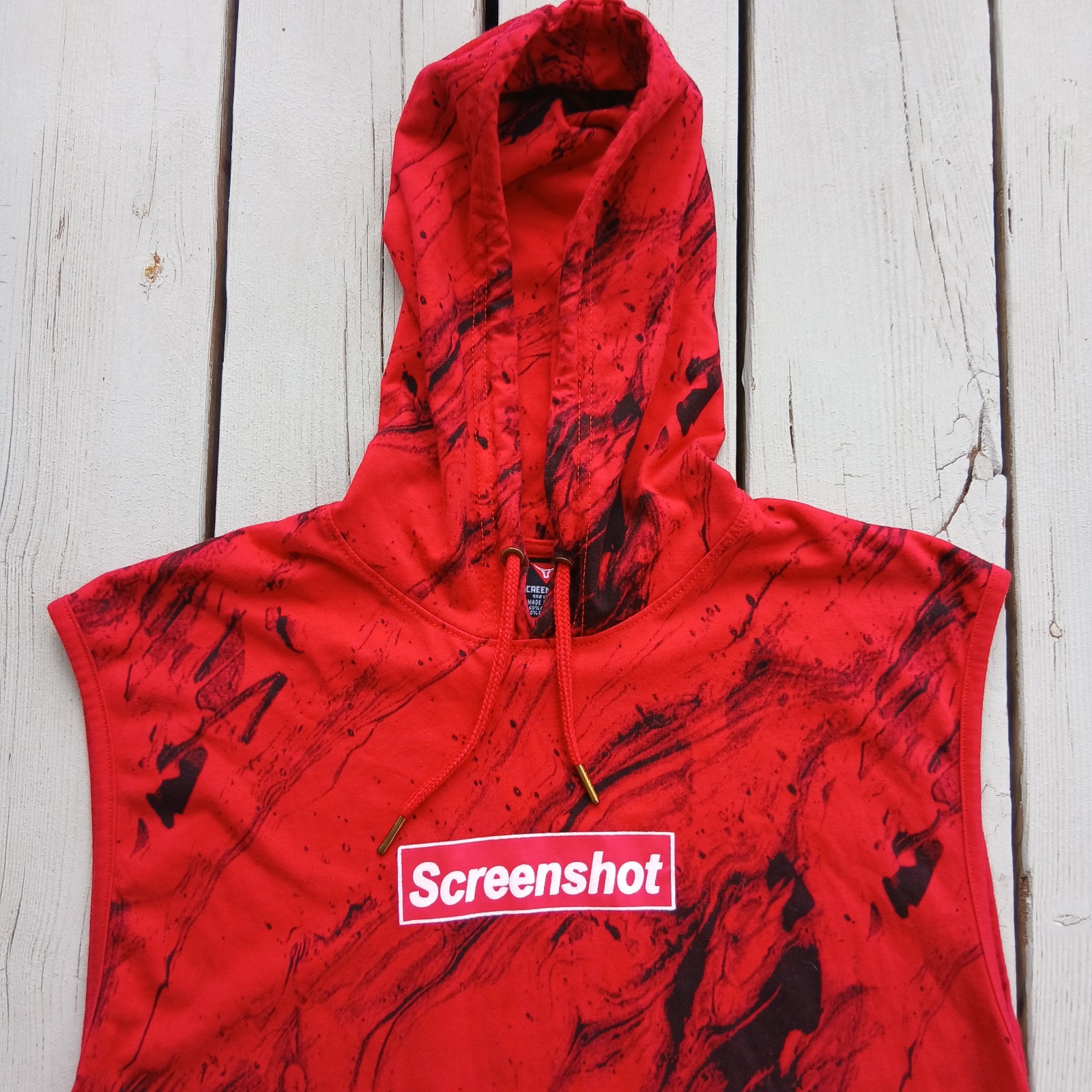 Mens Hip Hop Longline Streetwear Pullover Sleeveless Hooded Fashion Screenshot T gallery