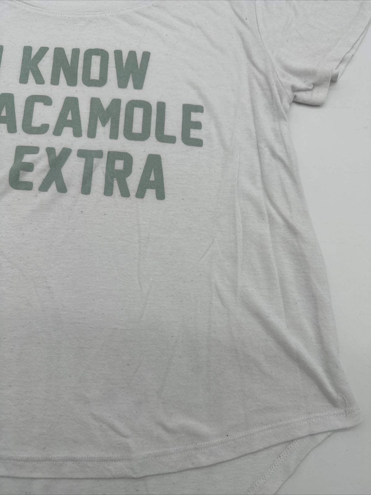 I Know Guacamole Is Extra T-Shirt Women Medium Spell Out Fifth Sun…#5971 gallery