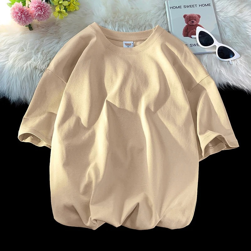 100% Cotton O-Neck Oversized Summer Short Sleeve Men's T Shirt HipHop Streetwear gallery