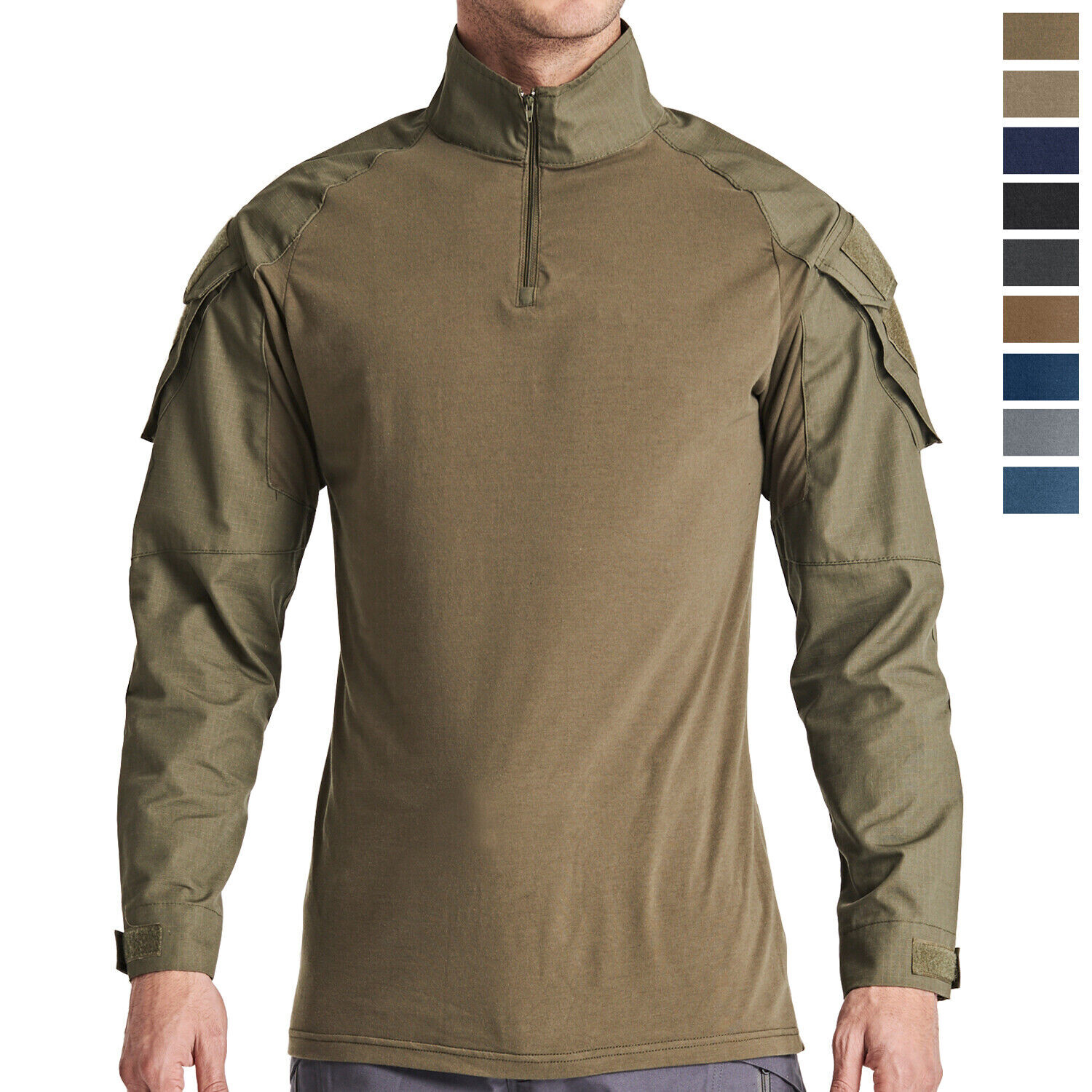 Men's Firm Shirts Training Atheletic Training Shirts 1/4 Zip Ripstop Cargo Work gallery